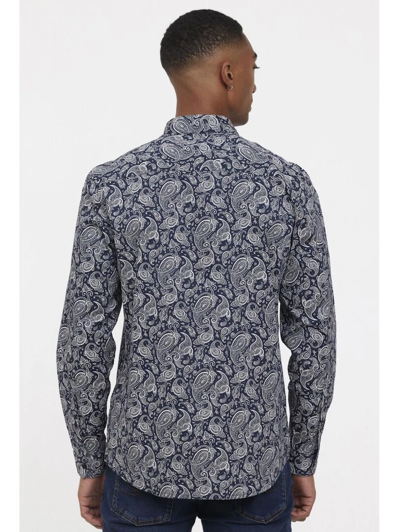 Lee Cooper   Chemise manches longues coton regular DAMIR   Bleu marine