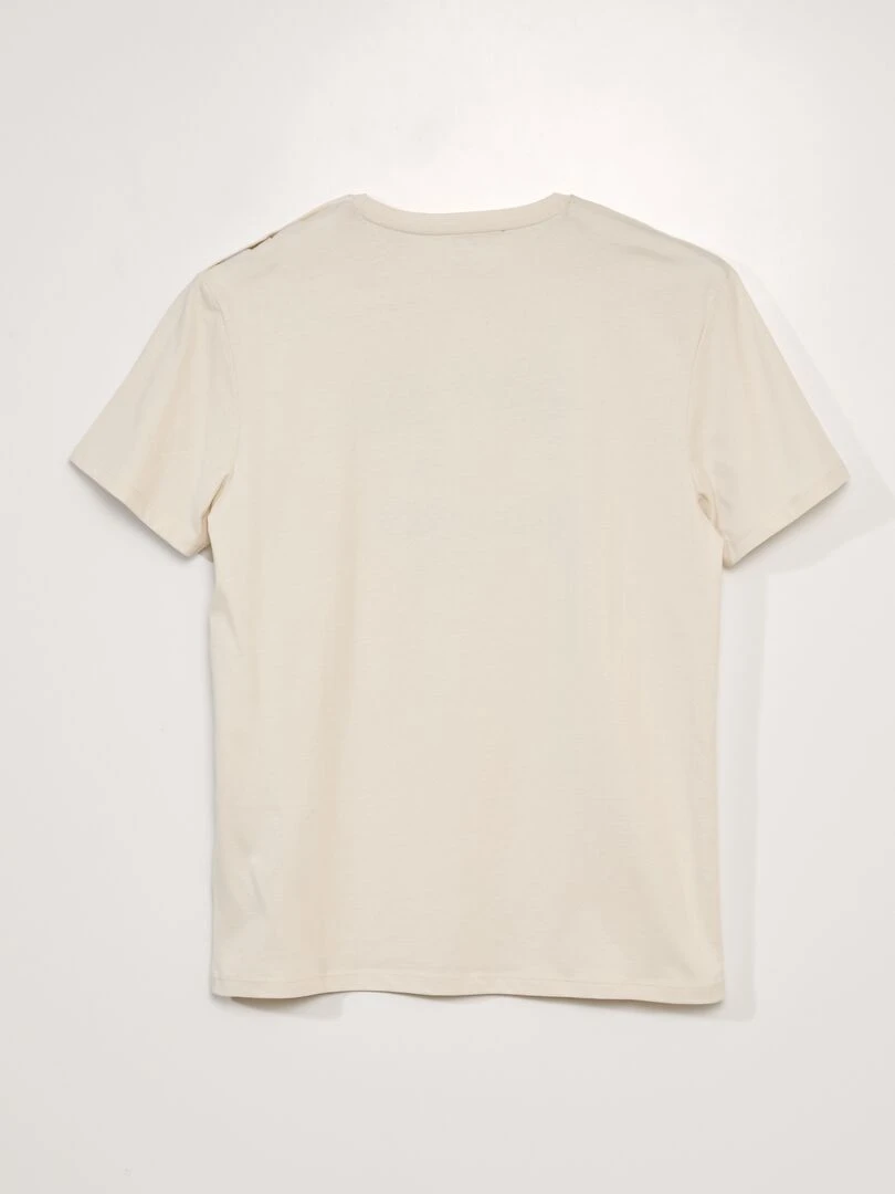 T shirt en jersey   So Easy   Beige