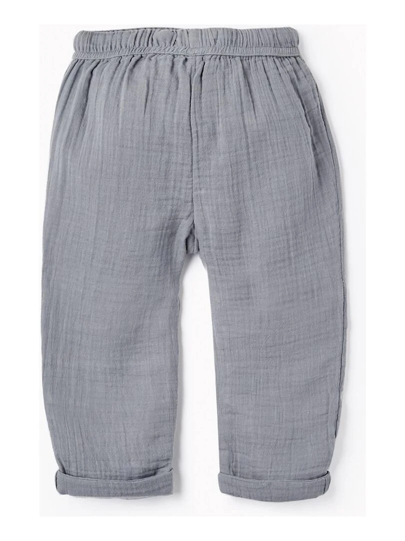 Pantalon en mousseline de coton pour bébé garçon SICILIAN DAYS Bleu clair