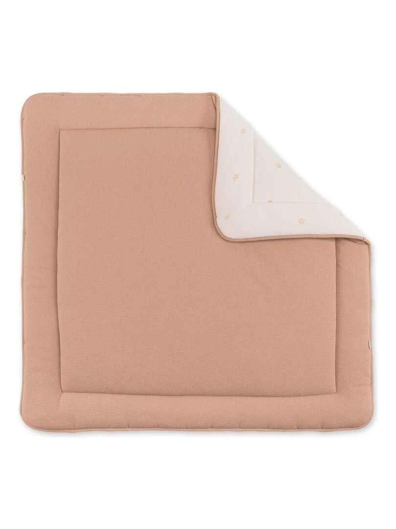 Bemini Tapis de parc et jeu Pady waffle et jersey bio Beige