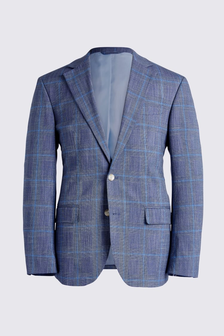 Ted Baker Tailored Fit Navy Check Jacket    Buy Online at Moss