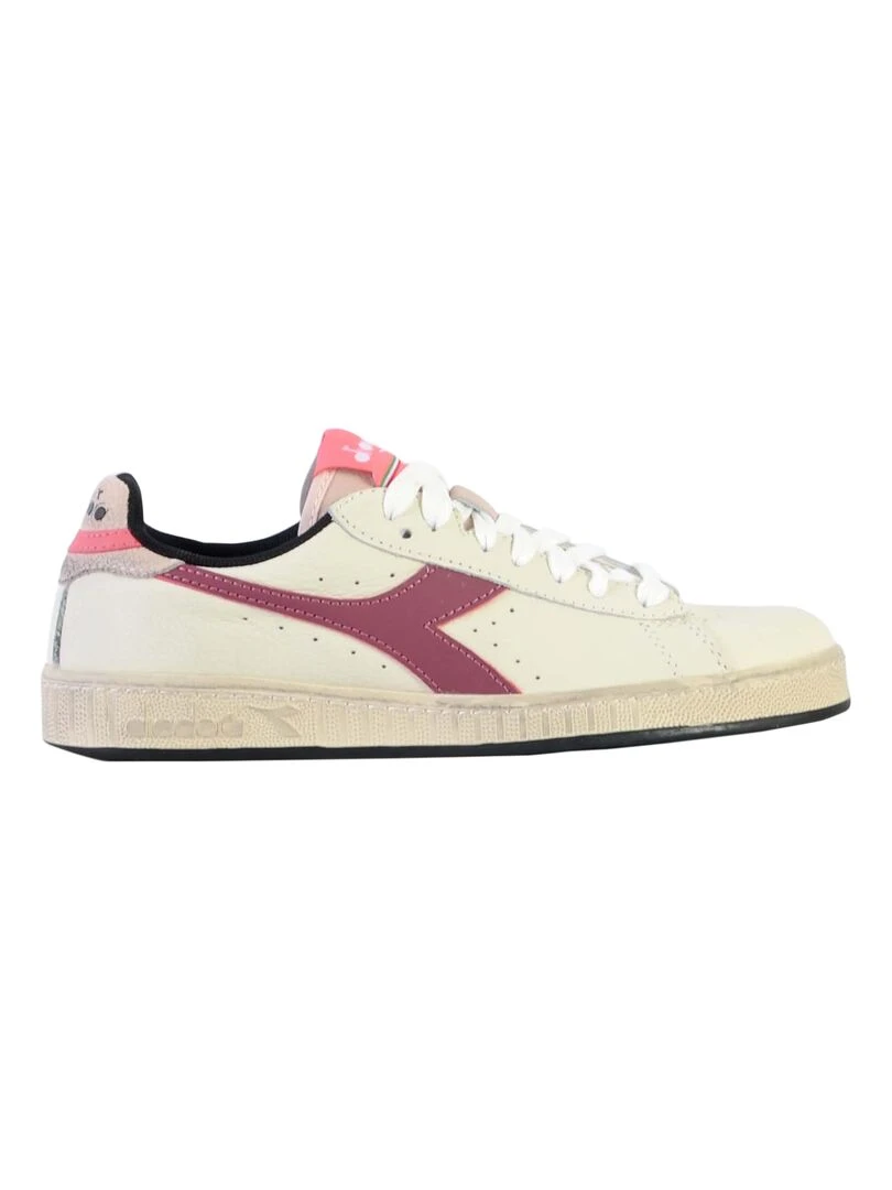 Basket Cuir Diadora Game Low Icona Argent