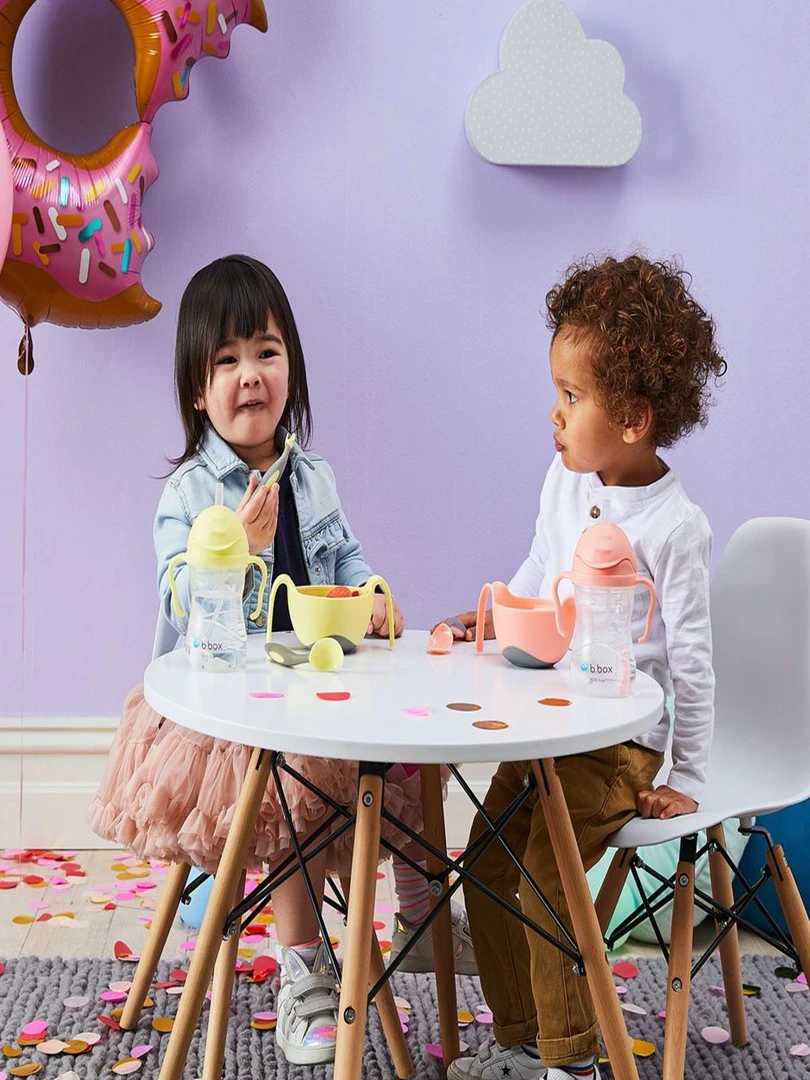Tasse D'apprentissage Avec Paille Pondérée   Bleu