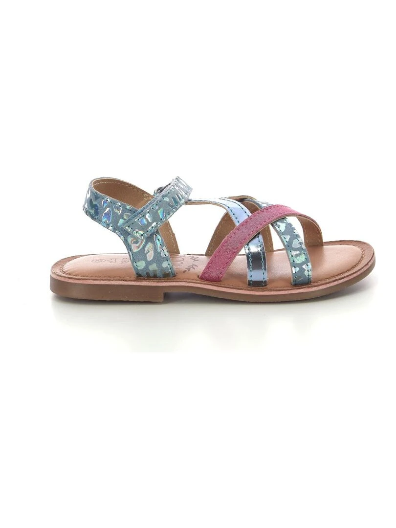 Sandales Cuir Canissa Bleu