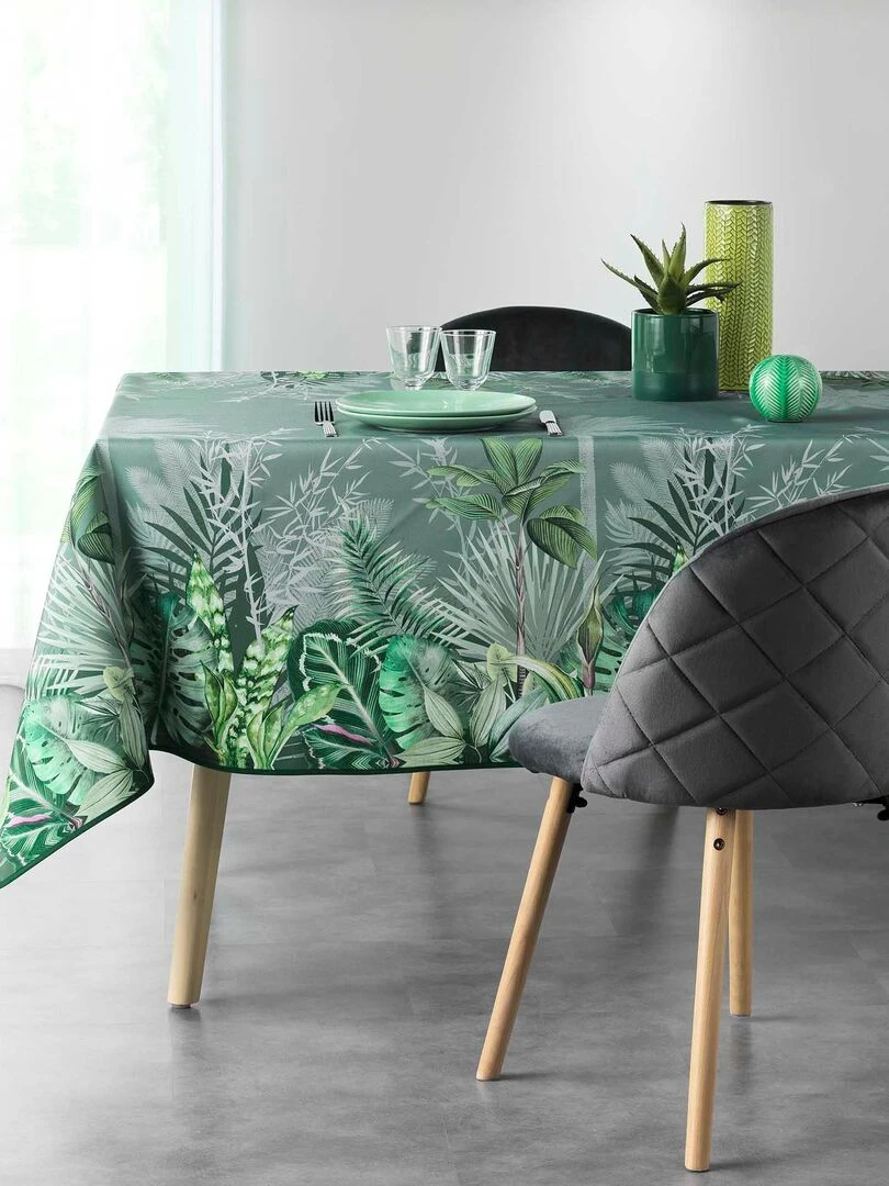 Nappe rectangle 150 x 240 cm Tropical vagabonde kaki Vert