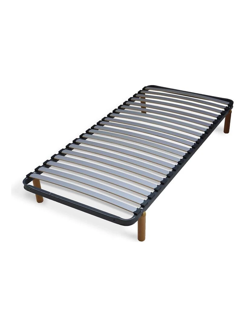 Pack sommier avec pieds et matelas Mira   AKITEN RETAIL   Gris