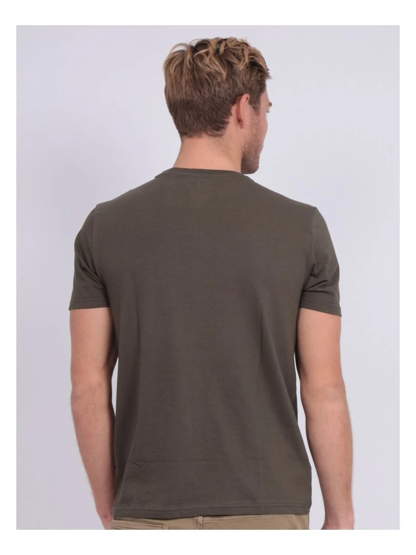 T shirt col rond pur coton NILOMAN   Kaki