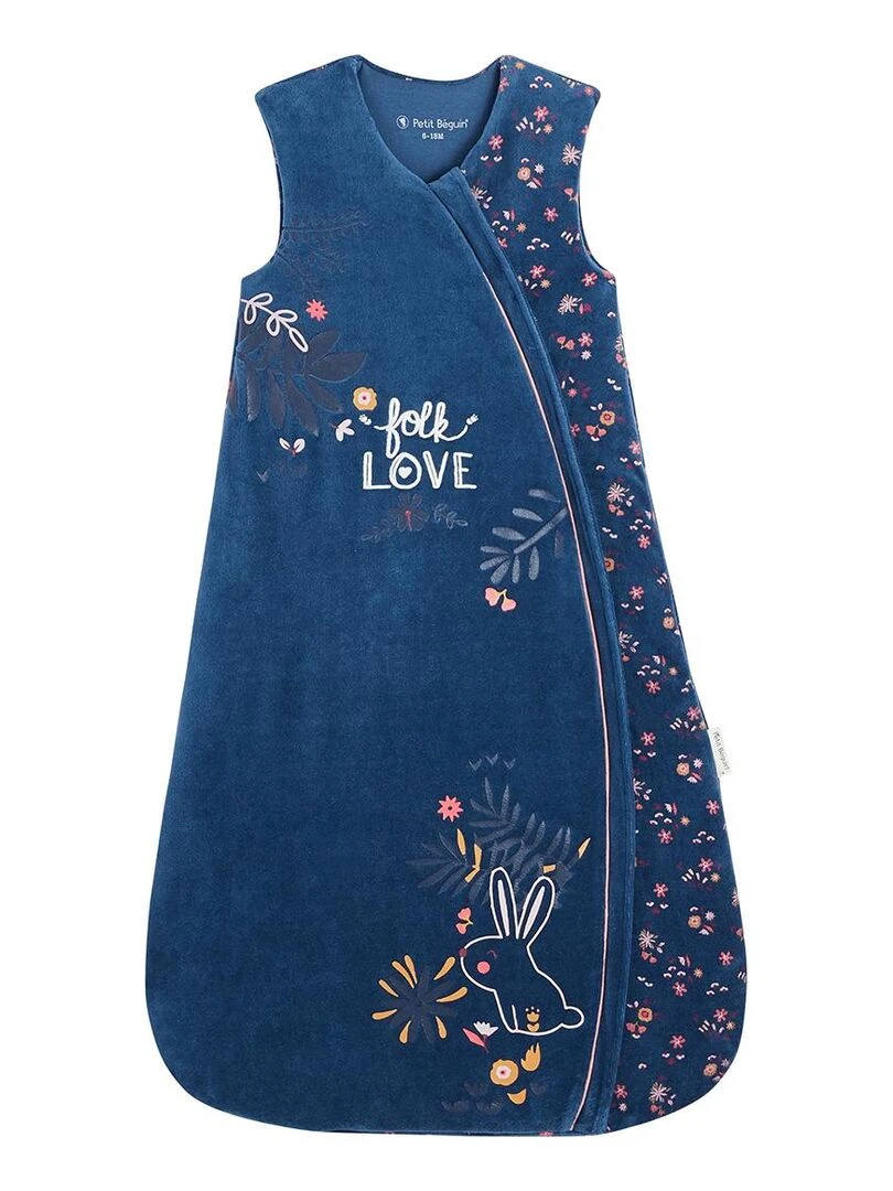 Gigoteuse d'hiver Happy Folk Bleu