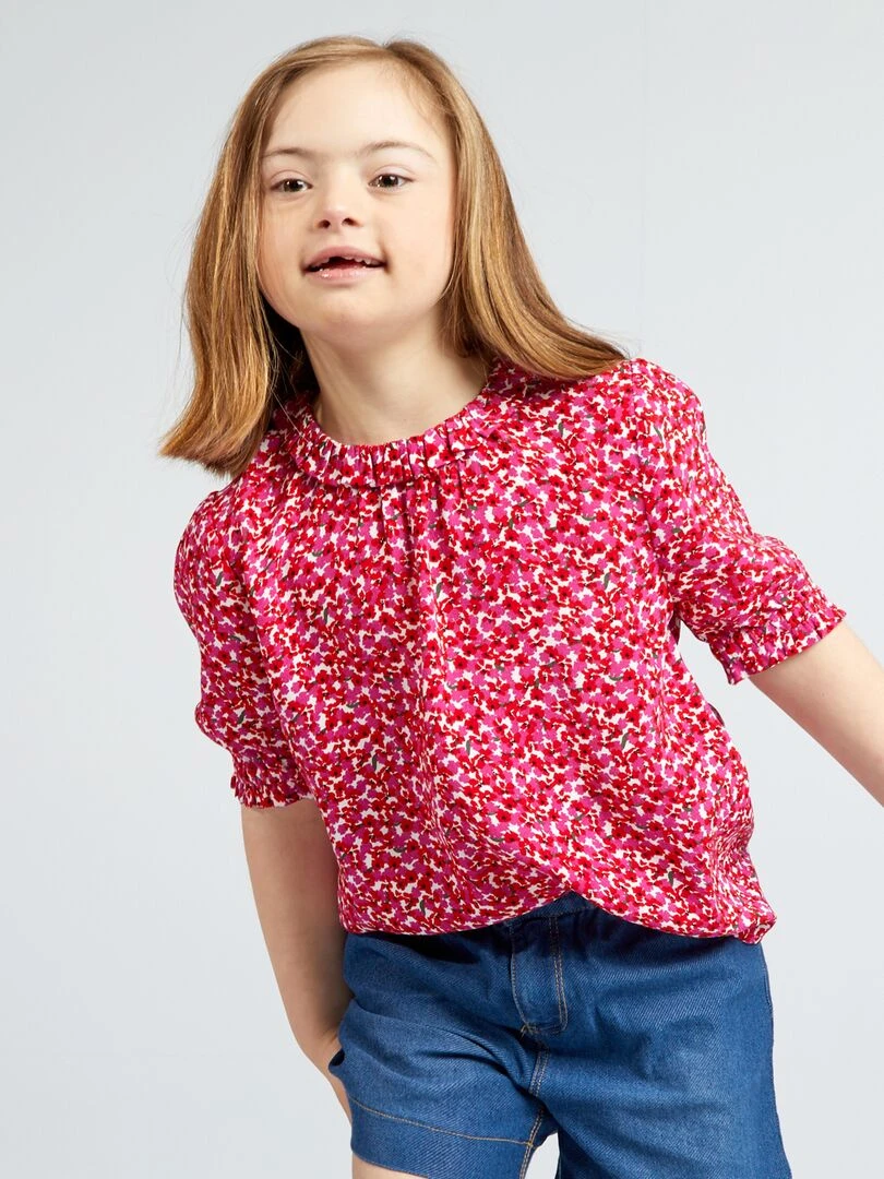 Blouse en viscose   So Easy   Fuchsia