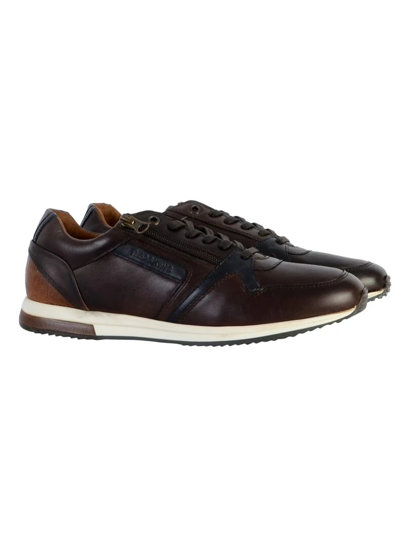 Basket Cuir Redskins Ludic   Marron