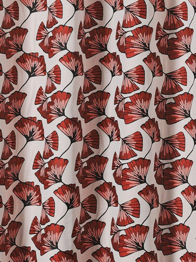Rideau jacquard Biloba   Rouge