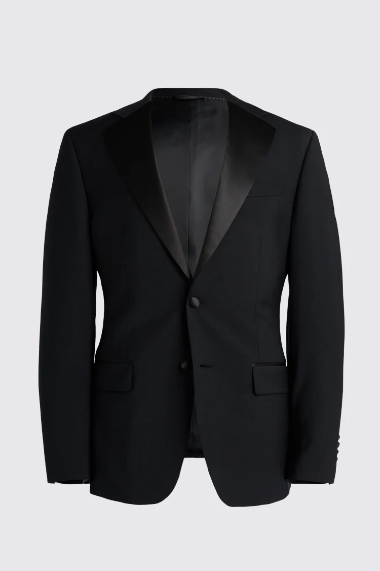 Slim Fit Black Notch Lapel Tuxedo Jacket   Buy Online at Moss
