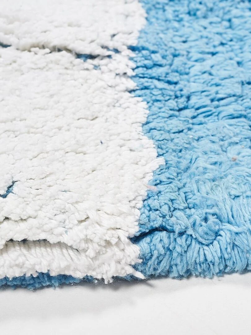 Tapis enfant Fait main DRAPA Bleu 124x167 en coton   Bleu