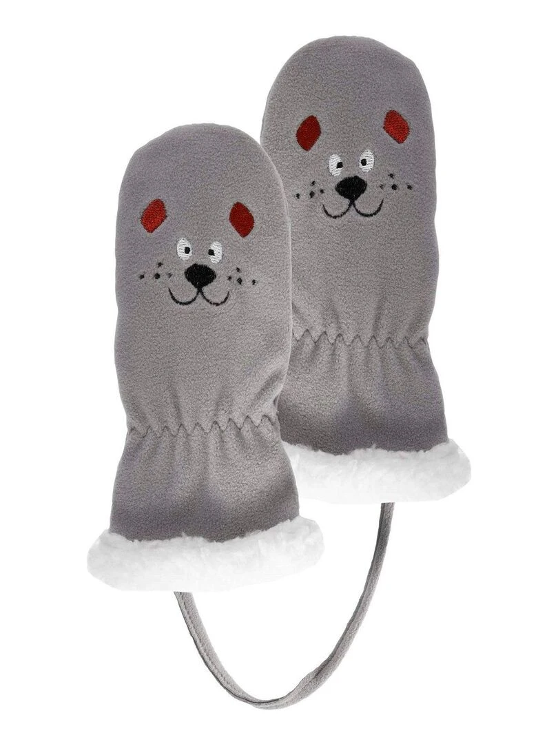 Moufles Ours 2/4 ans Gris   Gris Gris