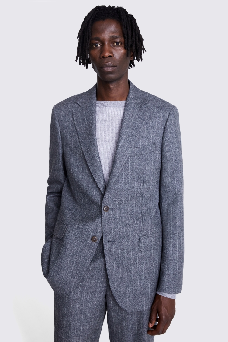 Italian Slim Fit Grey Check Jacket    Buy Online at Moss