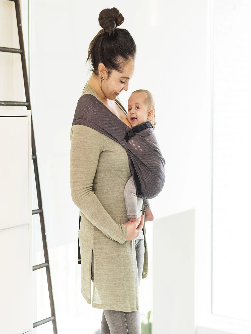 Porté bébé Mini Sling gris Gris