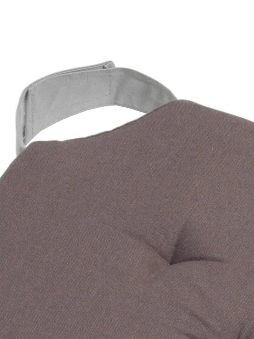 Galette de chaise à velcro   Gris perle