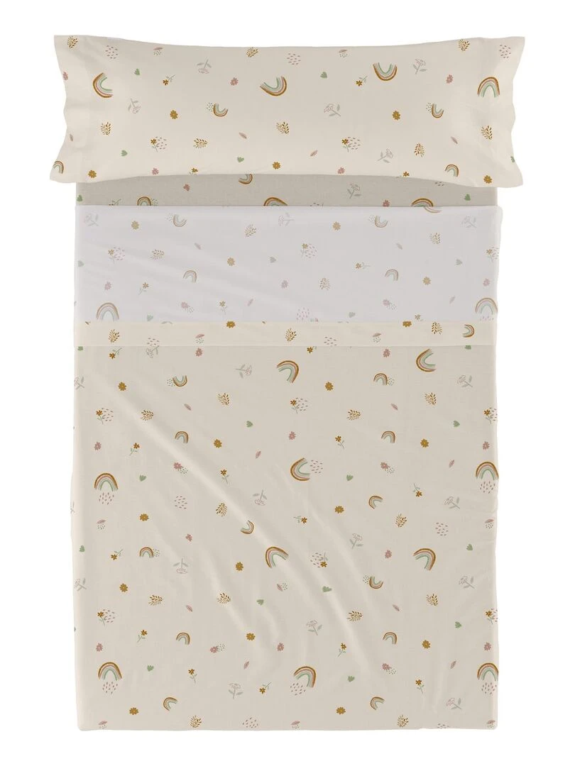 Parure de lit 2 pièces Iris "Happyfriday"   Blanc