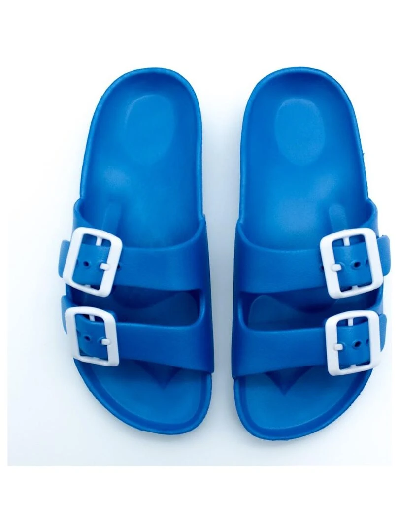 Mules à boucle Kebello   Bleu