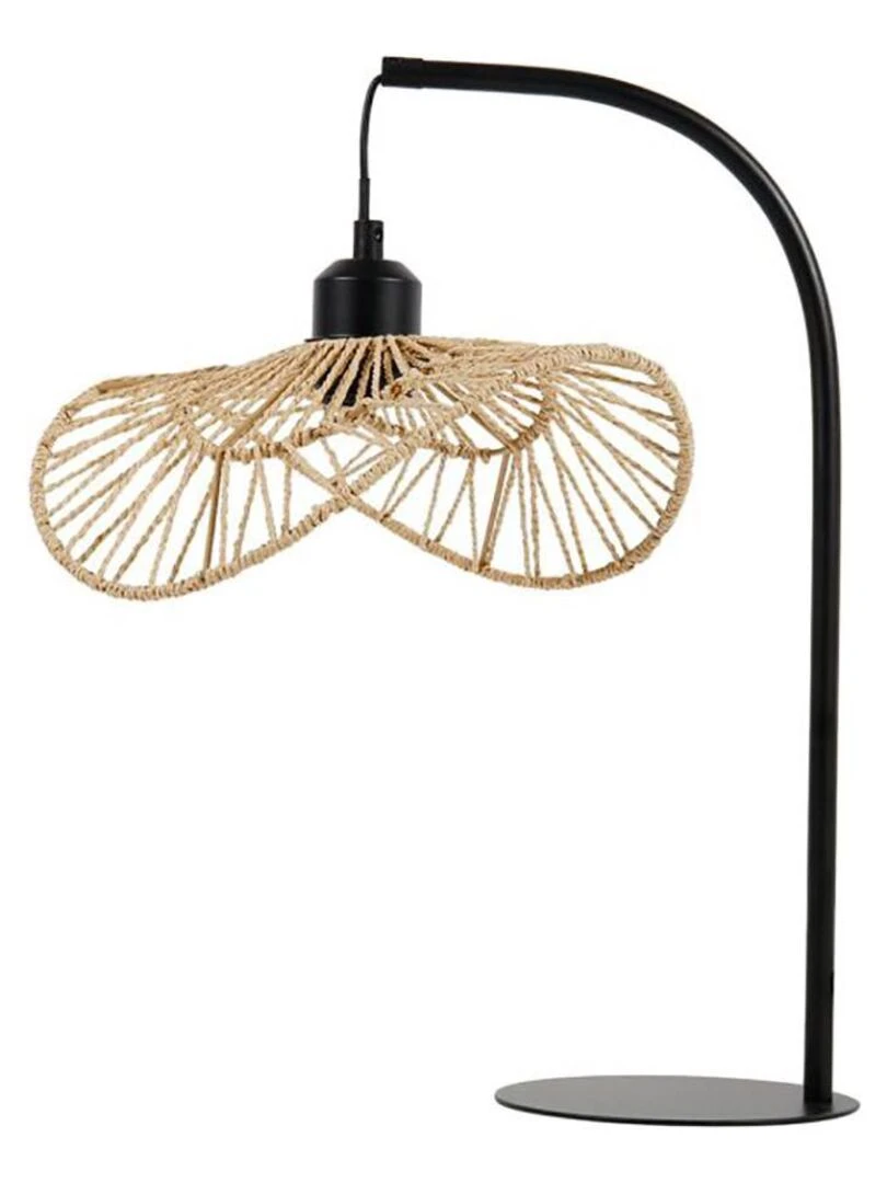 Lampe corde métal Ozana naturelle Beige