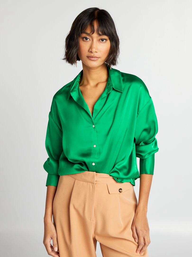 Chemisier satiné Vert