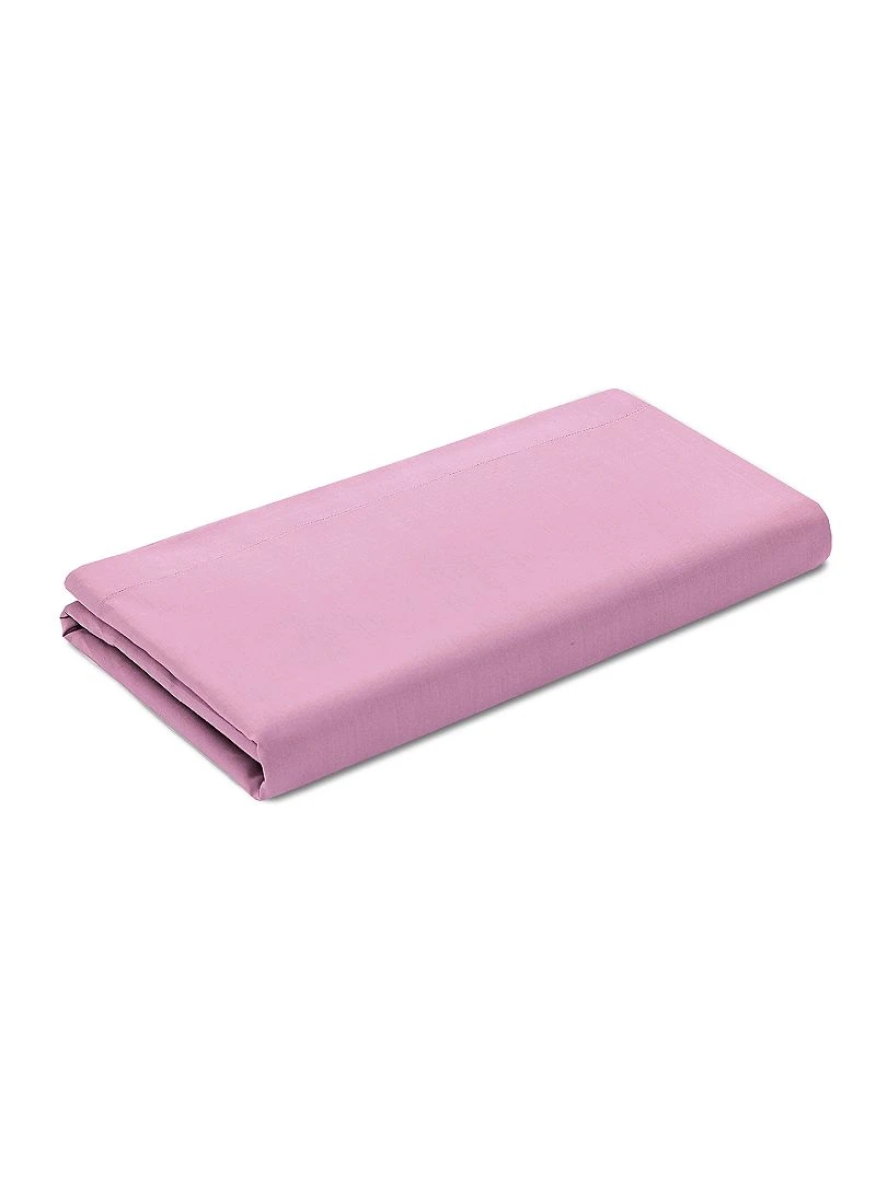 Drap plat uni rose