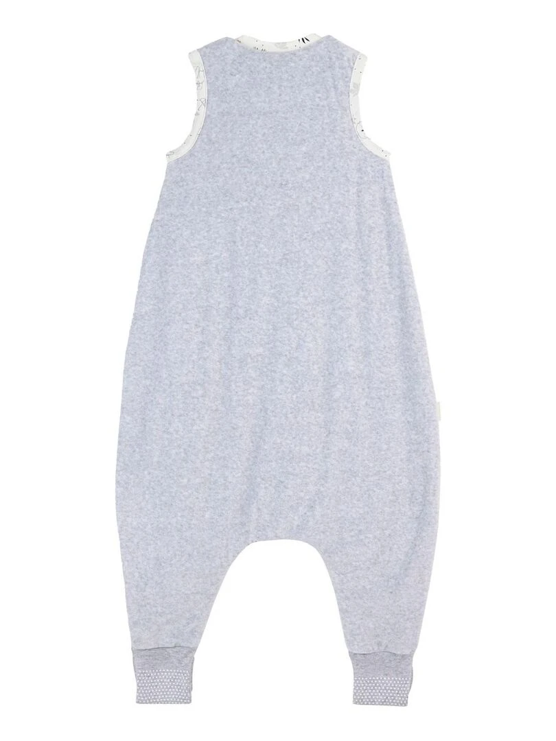 Turbulette d'hiver en velours avec pieds retroussables Nuage Gris Gris