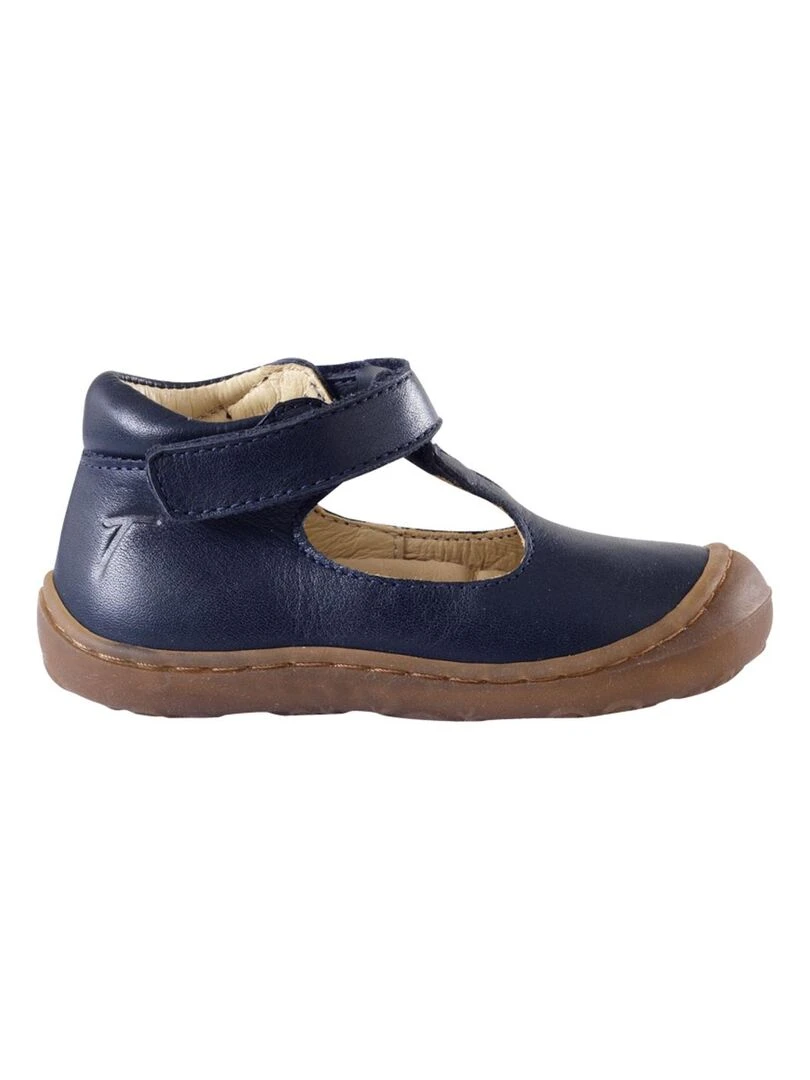 Sandales premiers pas cuir Poppy Bleu marine
