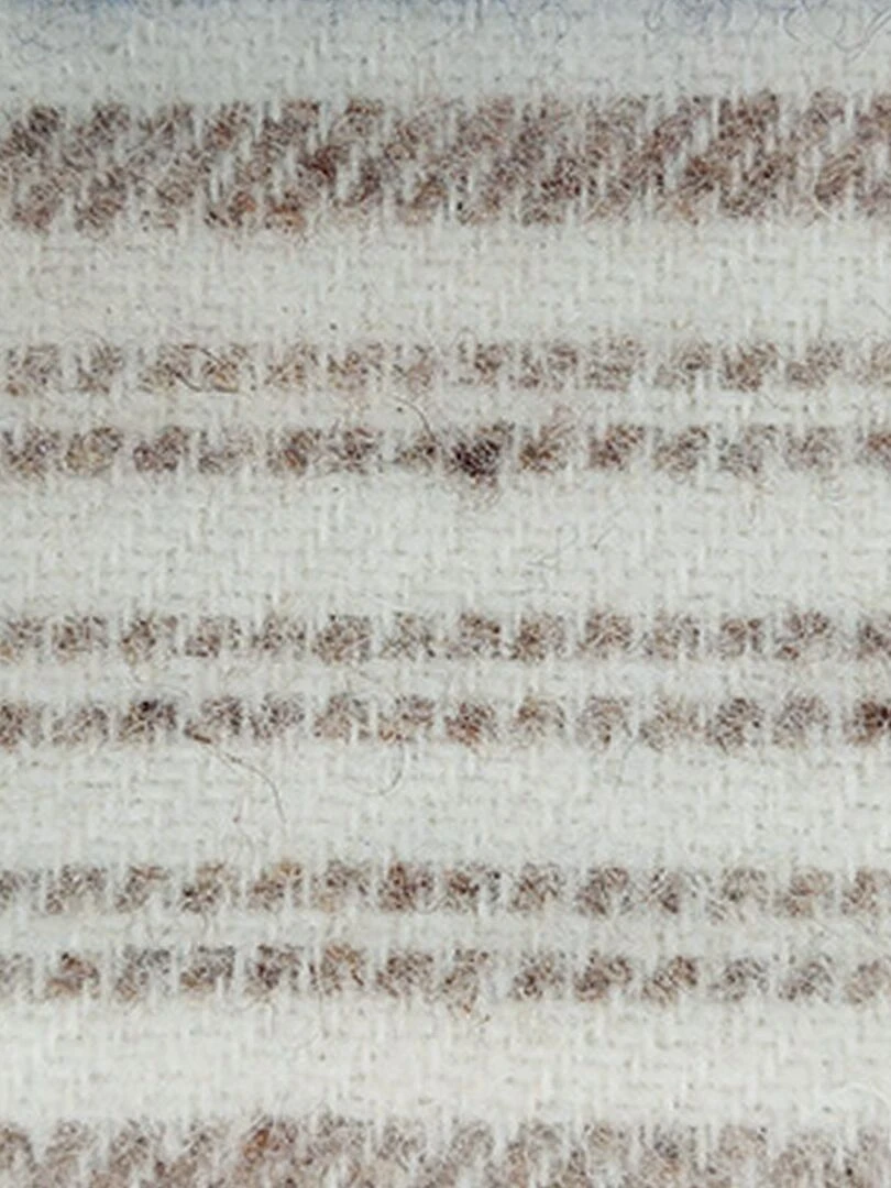 Couverture bayadère en laine mélangée Bleu marine