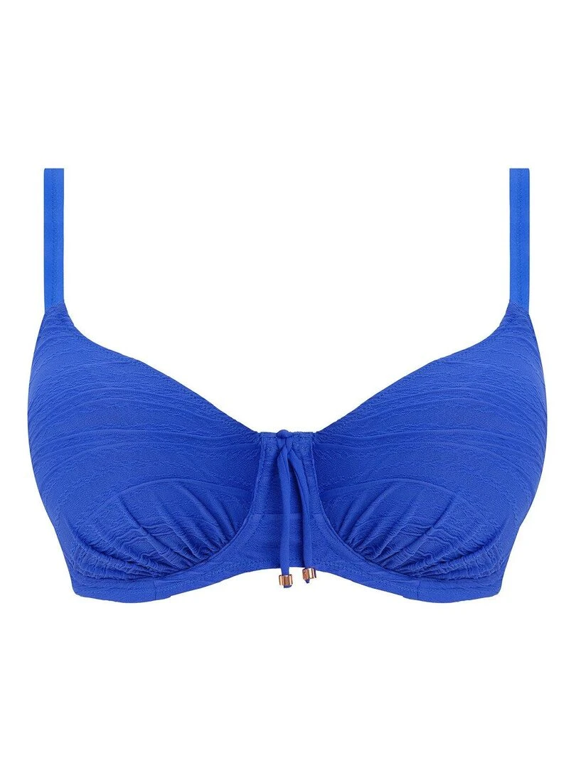 Haut de maillot de bain à armatures Beach waves   Bleu