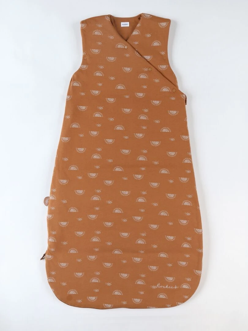 Gigoteuse 100 cm imprimé soleil en jersey  caramel   Marron