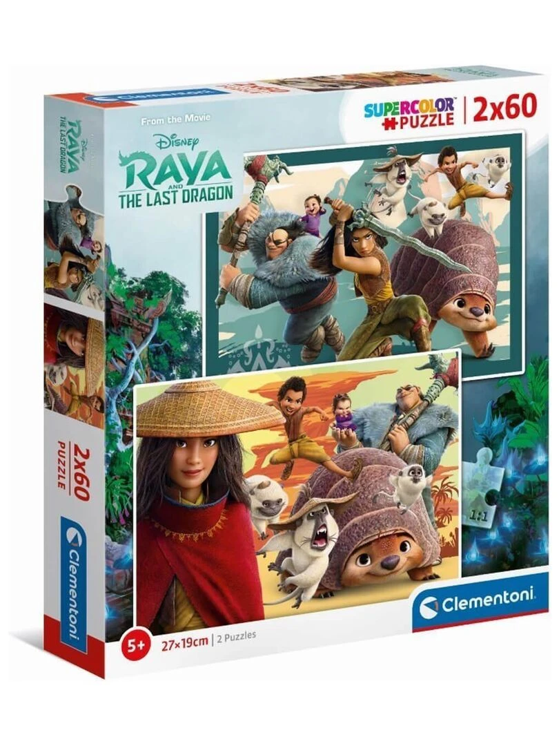 Puzzle 2 x 60 pièces : Disney : Raya et le dernier dragon N/A