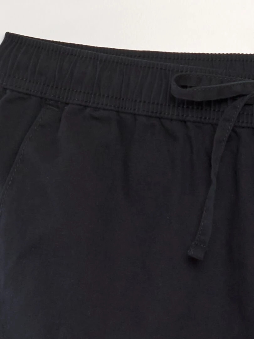 Bermuda chino avec taille élastiquée   noir