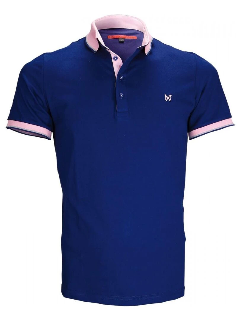 Polo piqué PIERCE Bleu