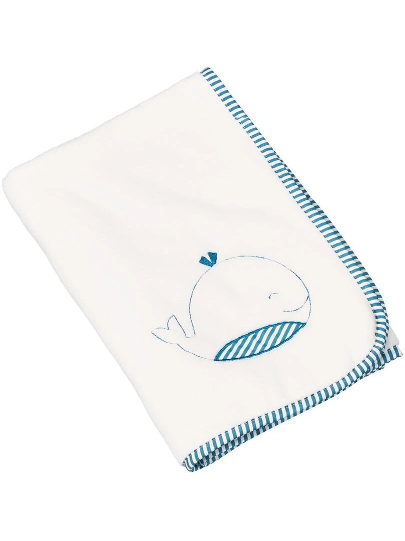 Couverture bébé en velours blanc SAUTHON Blanc