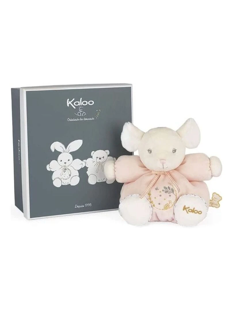 Doudou Kaloo Souris Rose 18 cm Pantin Perle Rose
