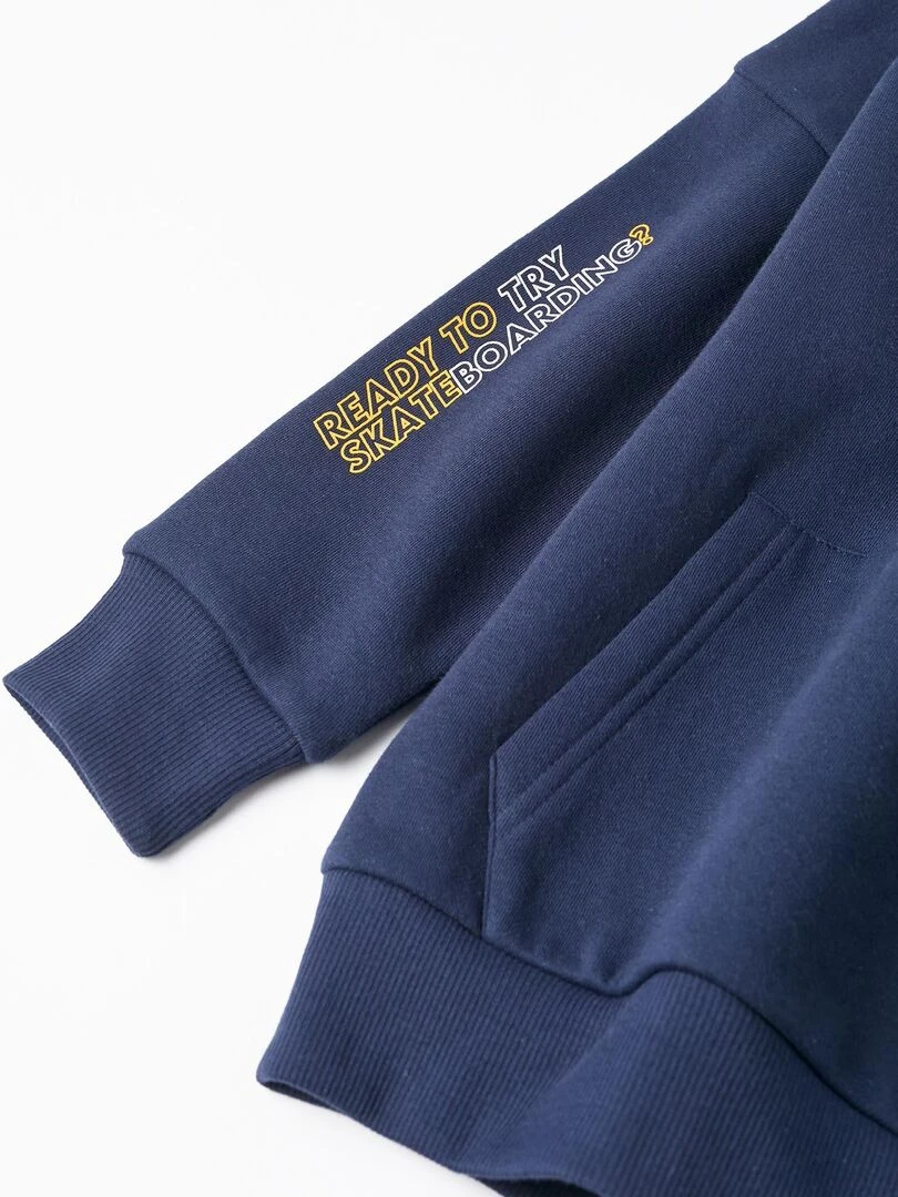 Sweat à capuche en molleton pour garçon 'Skateboard'  Skater's’ Dictionary   Bleu foncé