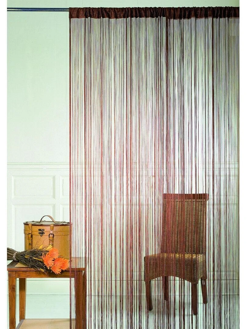 Rideau à Fils Spaghetti Marron chocolat