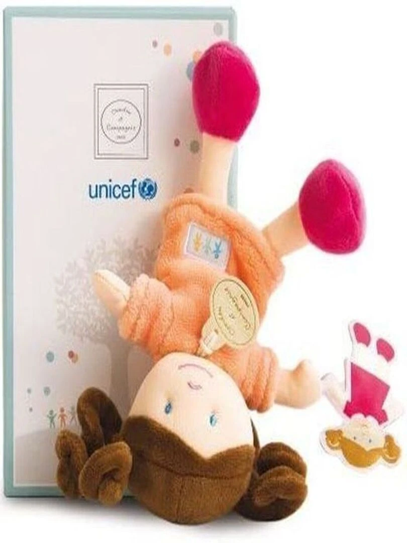 Doudou Doudou et compagnie Poupée Orange Pêche Poupée Unicef Orange