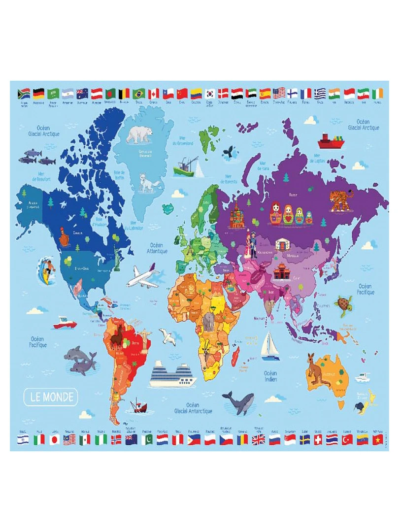 Puzzle 250 P Carte Du Monde N/A