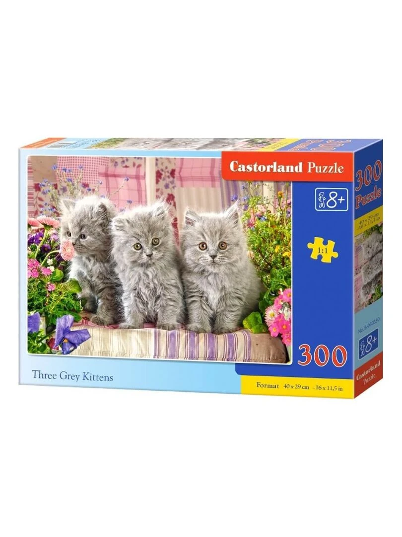 Puzzle 300 pièces : trois petits chatons gris N/A