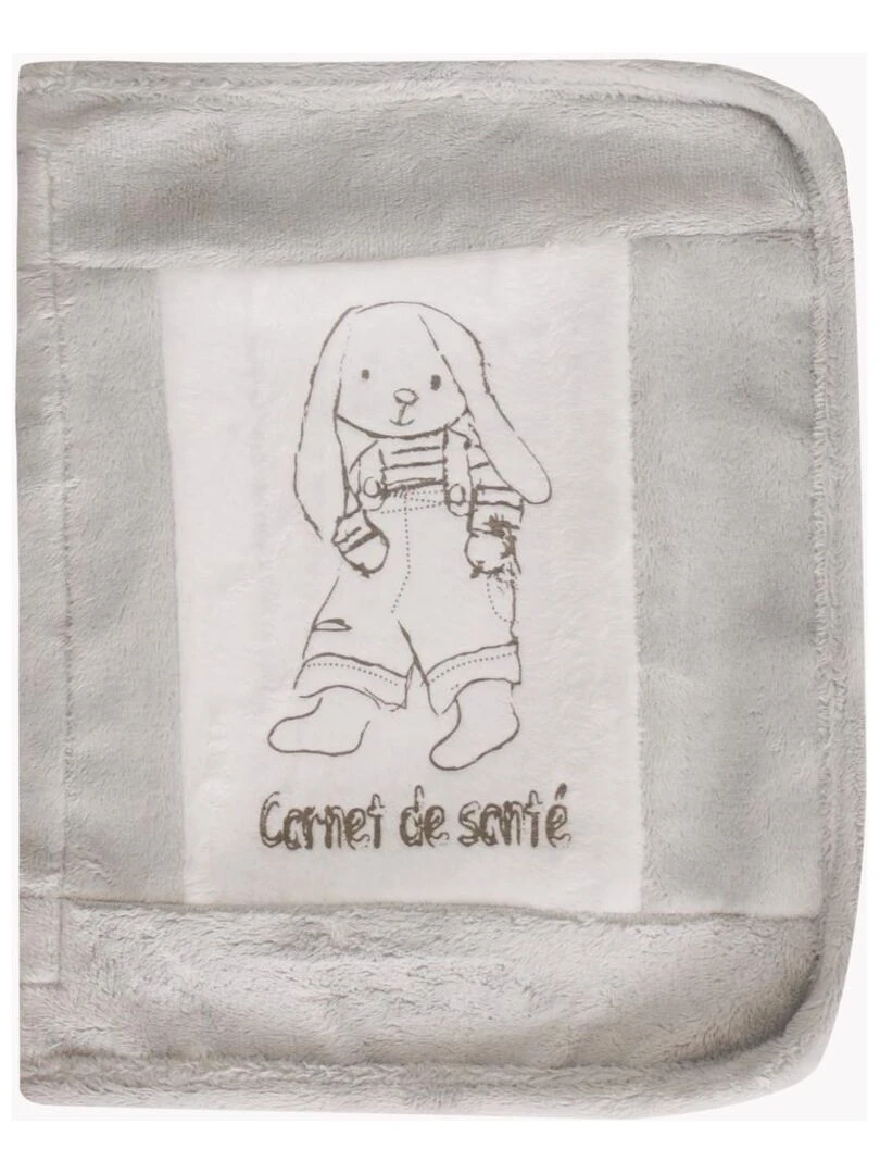 Protège carnet de santé "LAPIN" Les Chatounets Blanc Gris