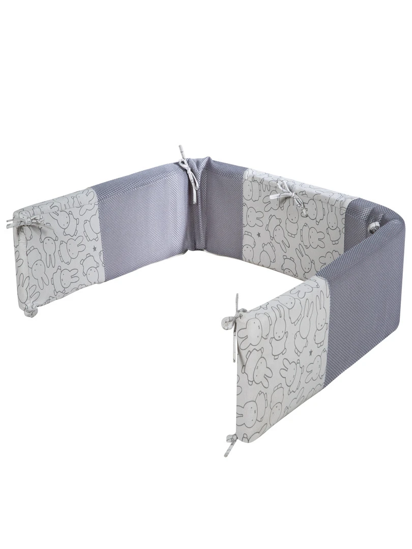 ROBA Tour de Lit Bébé "safe asleep®" Air Plus "miffy®" Gris Gris