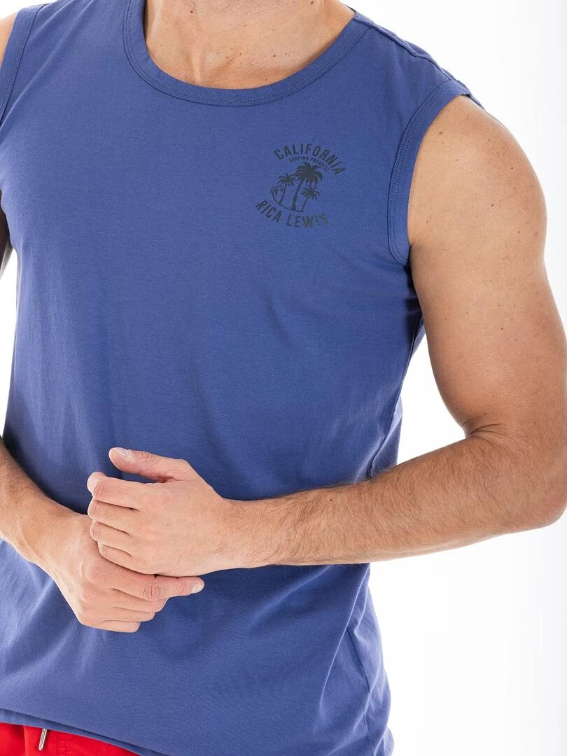 Débardeur look surfwear CRUZ 'Rica Lewis'   Bleu