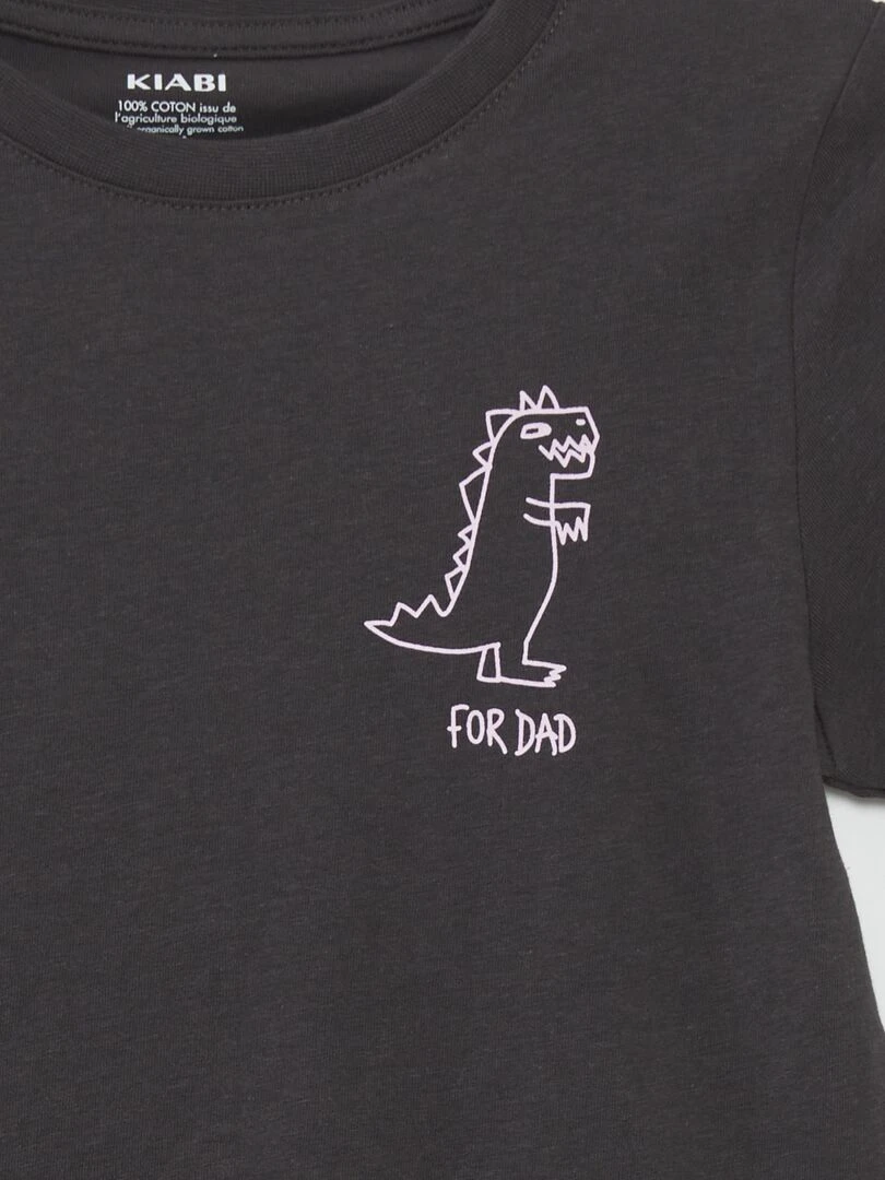 T shirt en coton imprimé   GRIS