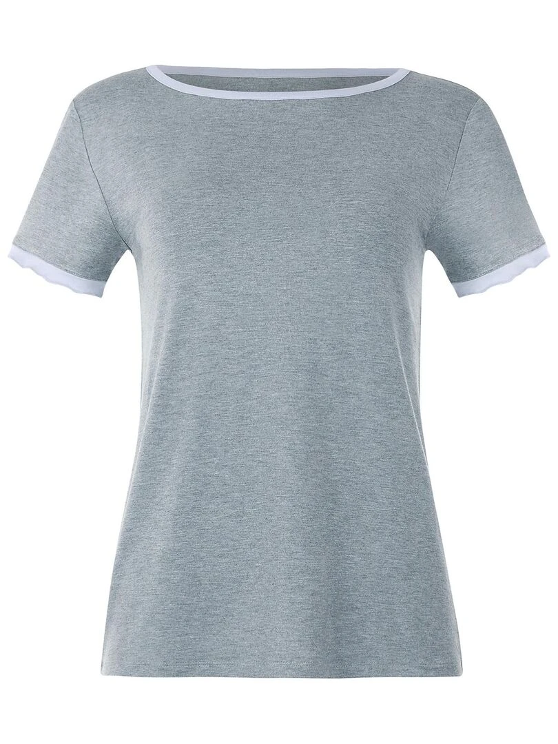Haut pyjama t shirt manches courtes Laura   Gris