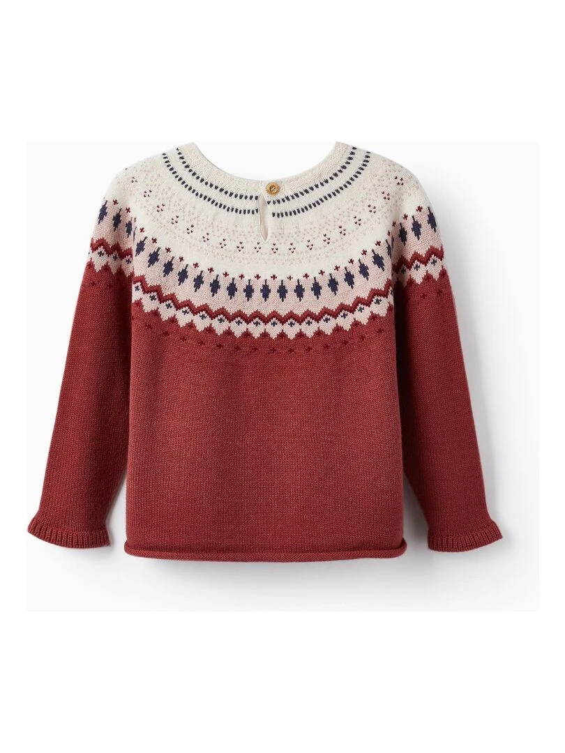 Pull en maille great world 'Zippy' Rouge foncé
