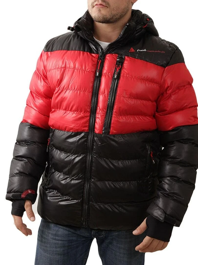Doudoune de ski homme CAPTIN PEAK MOUNTAIN Noir Rouge