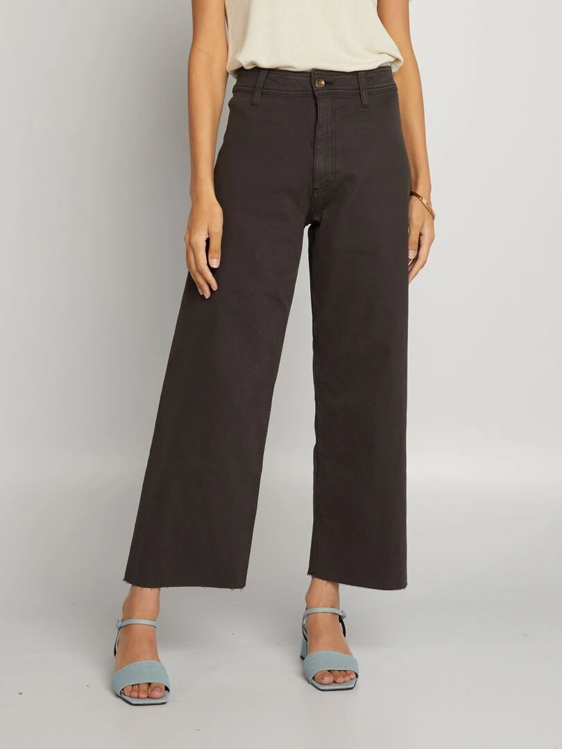 Jean wide leg à taile haute noir