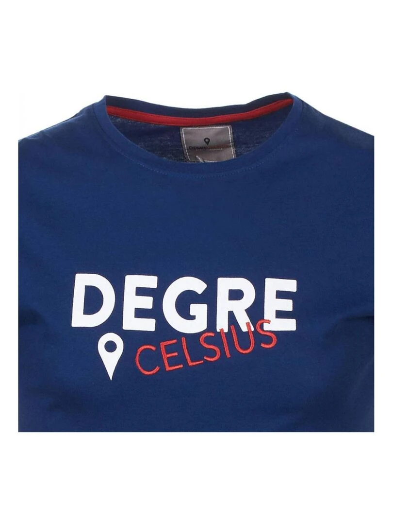 T shirt manches courtes homme CALOGO   DEGRE CELSIUS   Bleu marine